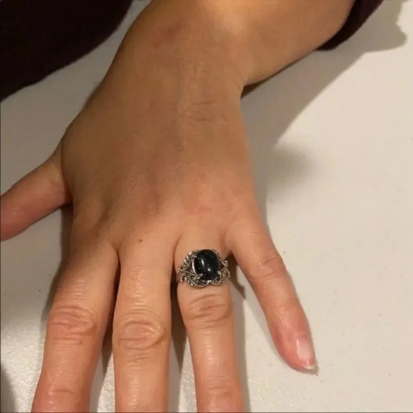 - Blue sand natural stone ring - Picture 3 of 6